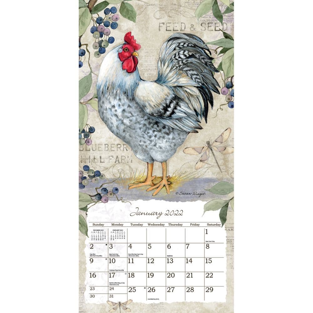 Proud Rooster 2022 Vertical Wall Calendar - Calendars.com