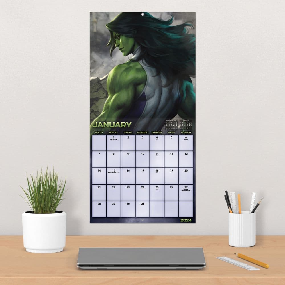 Marvel HERoes 2024 Wall Calendar