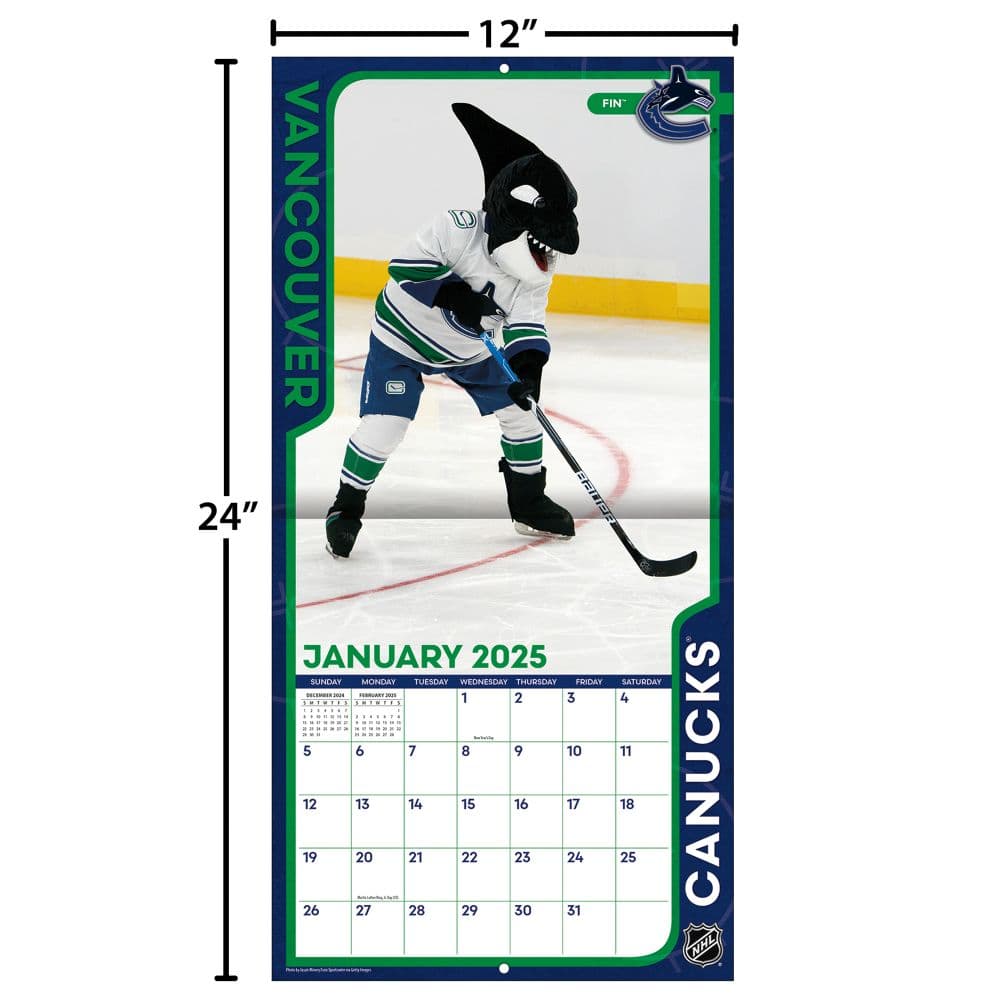 NHL Mascots 2025 Wall Calendar