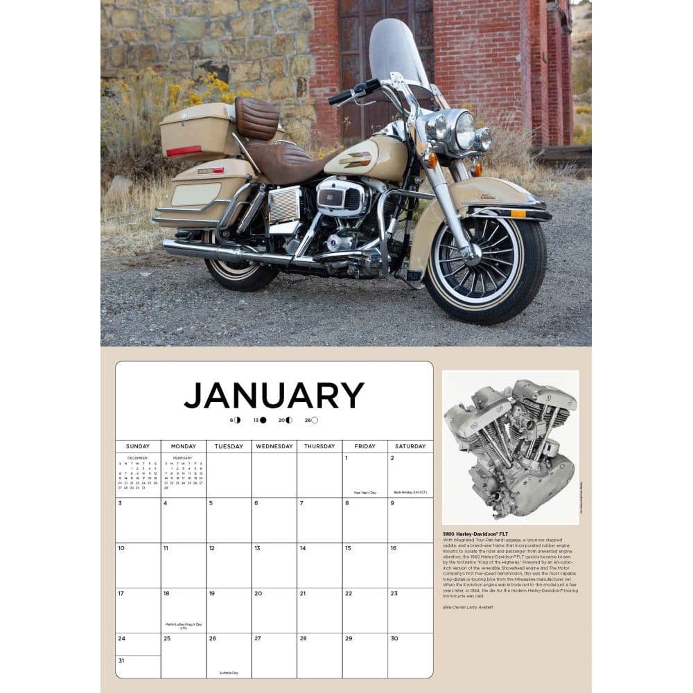 Harley Davidson Large Wall Calendar - Calendars.com