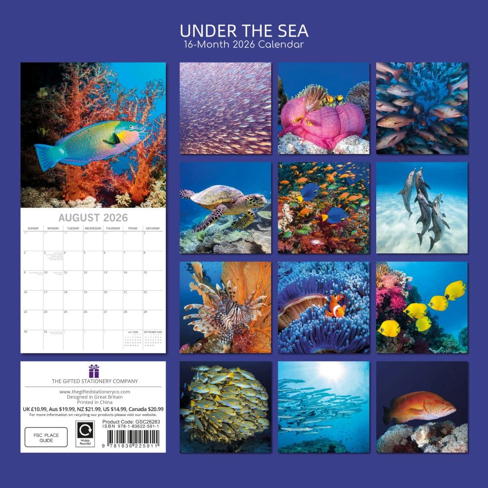 Under the Sea 2026 Wall Calendar First Alternate Image