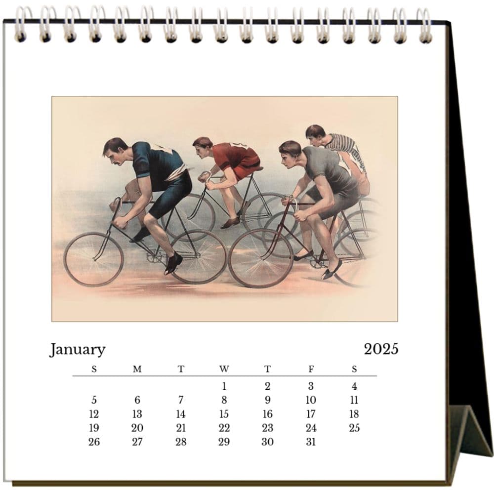 Cycling 2025 Easel Desk Calendar