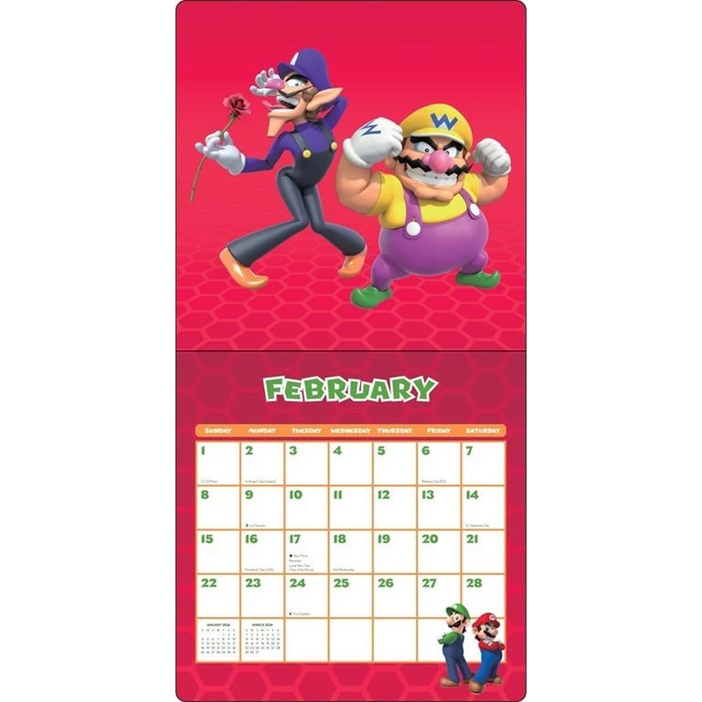 Super Mario Brothers 2026 Wall Calendar Second Alternate Image