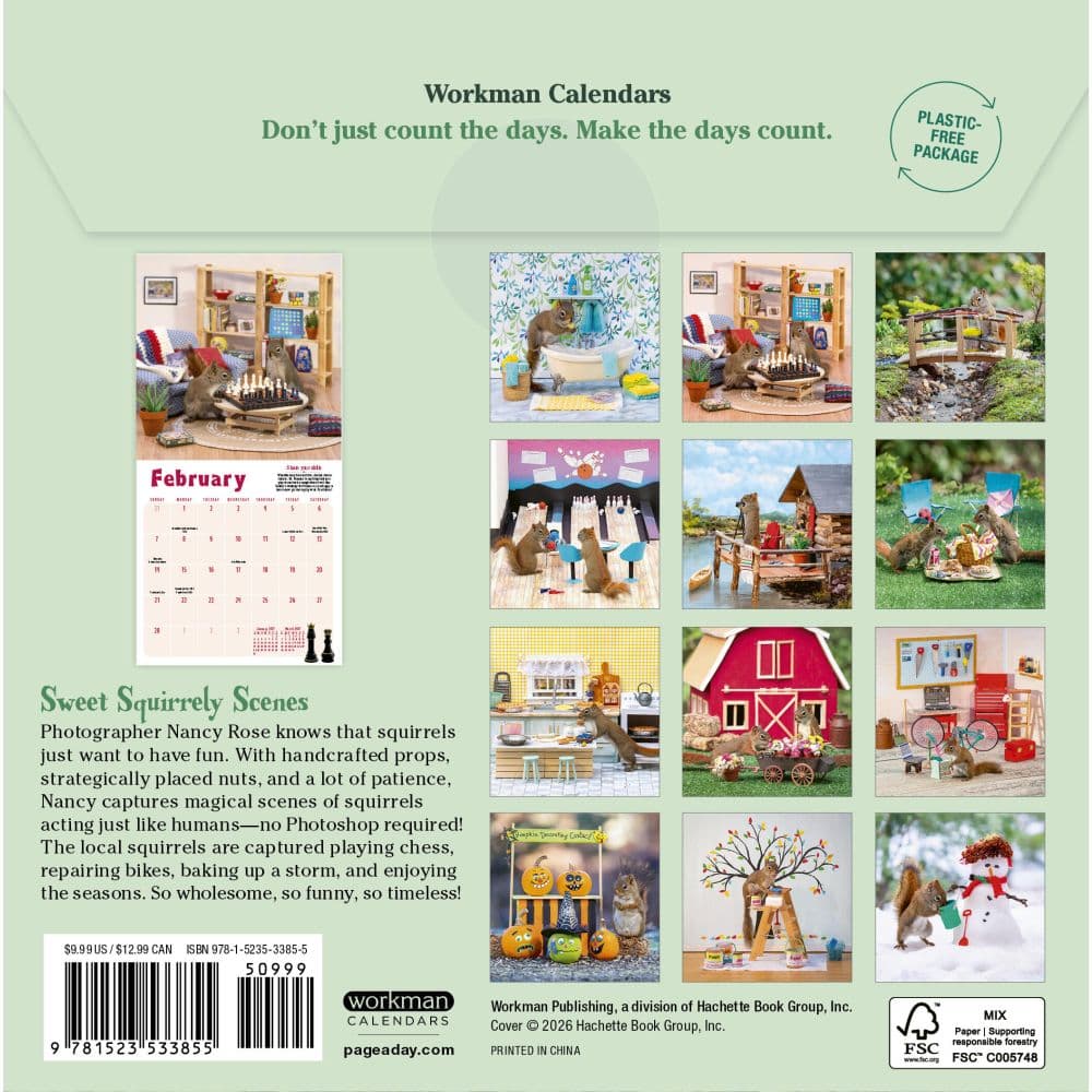 Secret Life of Squirrels 2027 Mini Wall Calendar First Alternate Image