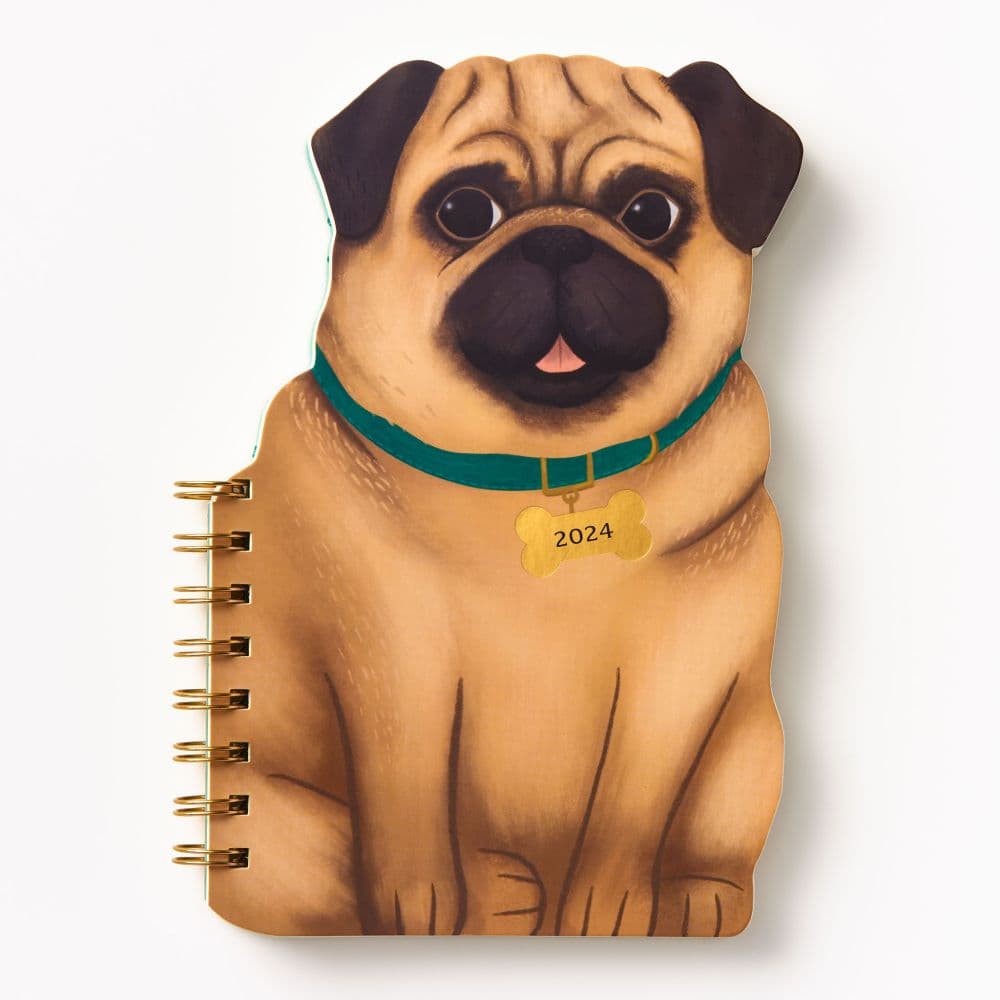 Pug Die-Cut Weekly Planner - Calendars.com