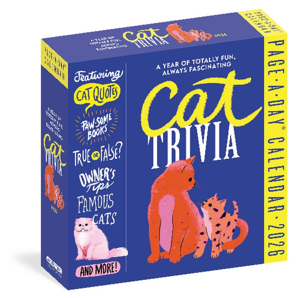 Cat Trivia 2026 Desk Calendar Main Product Image