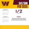 image NFL Washington Football Team 2025 Desk Calendar weekend