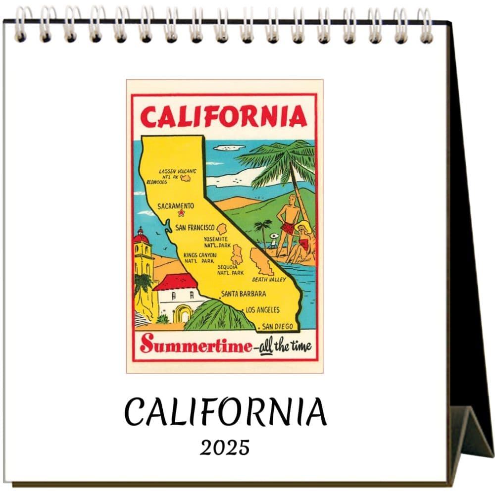 Nostalgic California 2025 Easel Desk Calendar Main Image