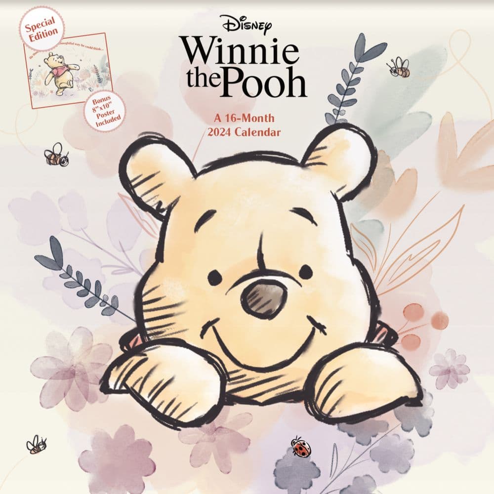 Winnie the Pooh Exclusive 2025 Wall Calendar with Print