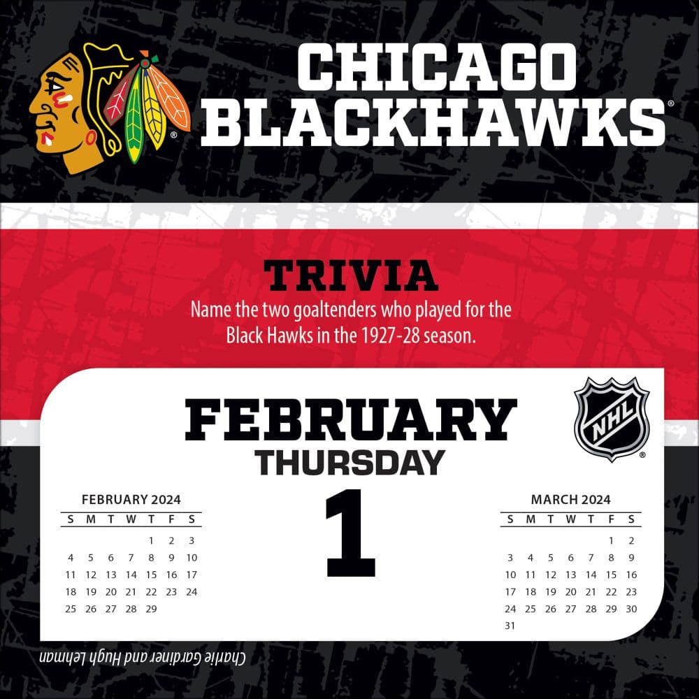 Chicago Blackhawks 2024 Desk Calendar