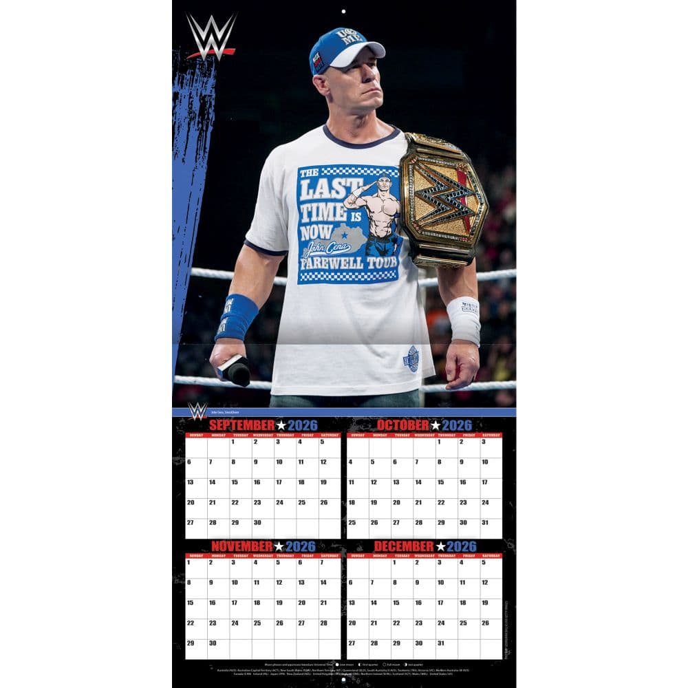 WWE John Cena Farewell Tour 2027 Wall Calendar Third Alternate Image