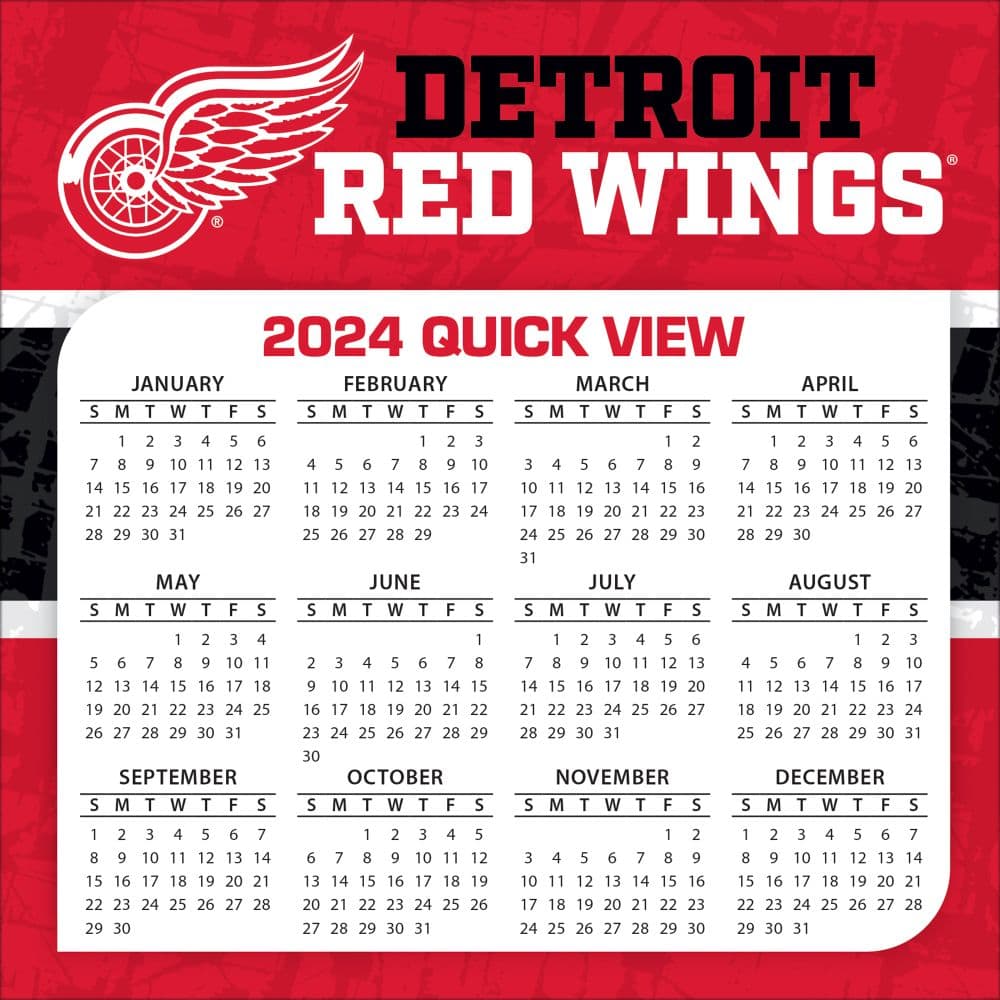 Detroit Red Wings 2024 Desk Calendar