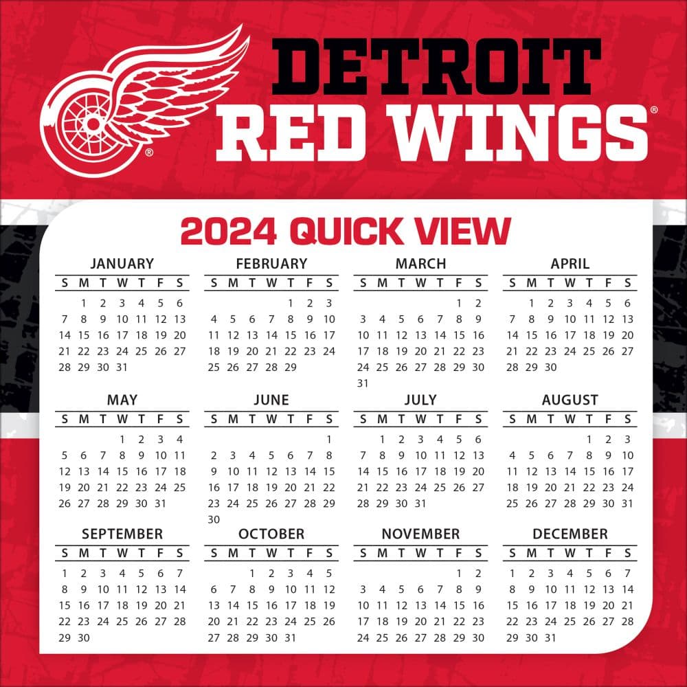 Detroit Red Wings 2024 Desk Calendar Fourth Alternate Image width=&quot;1000&quot; height=&quot;1000&quot;