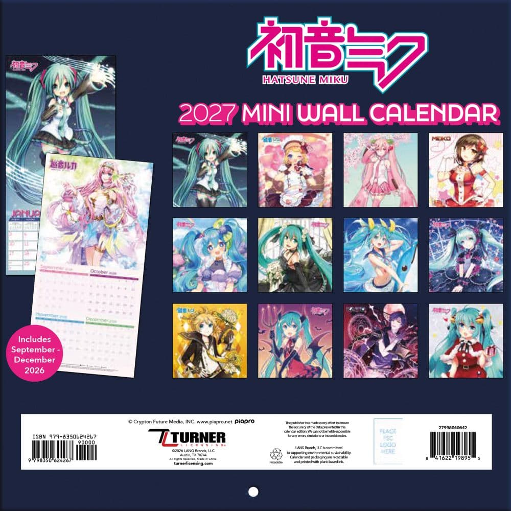 Hatsune Miku 2027 Mini Wall Calendar First Alternate Image