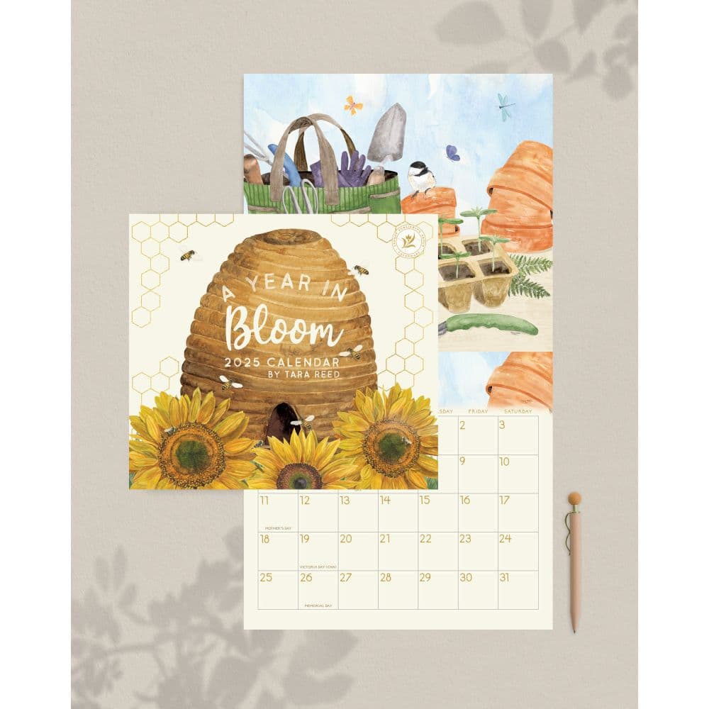 Year In Bloom 2025 Wall Calendar