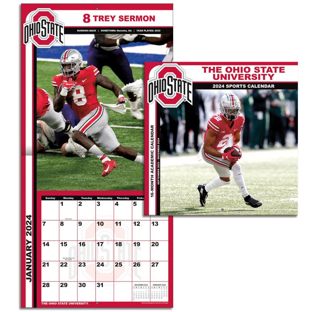 Ohio State Buckeyes 2024 Mini Wall Calendar - Calendars.com