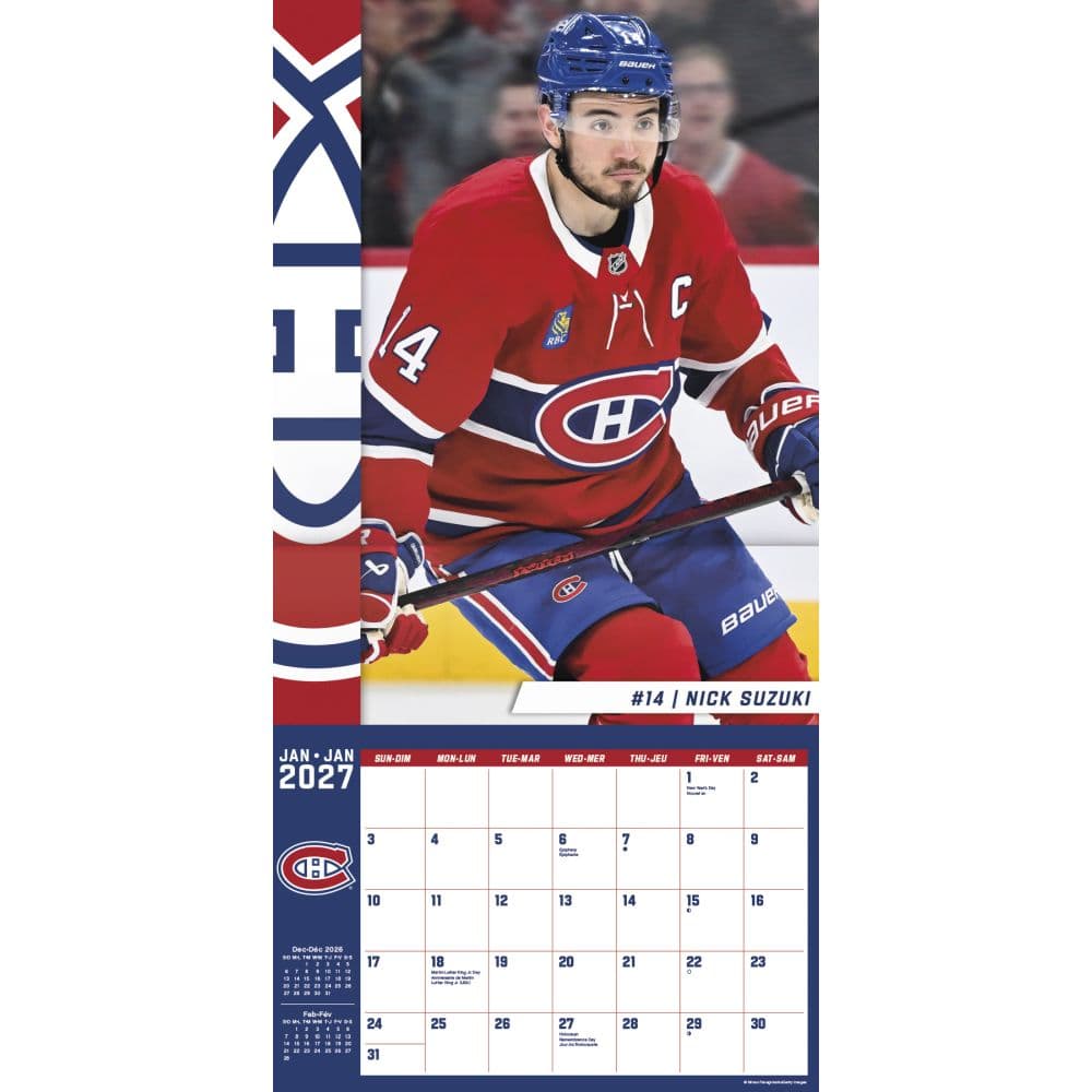 Montreal Canadiens Bilingual French 2027 Wall Calendar Second Alternate Image