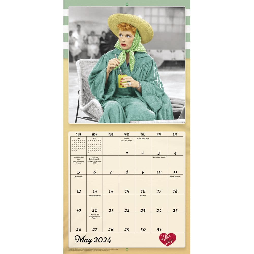 I Love Lucy 2024 Mini Wall Calendar