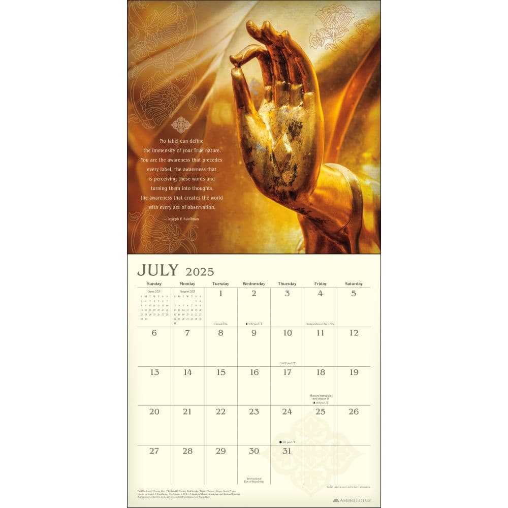 Meditation 2025 Wall Calendar