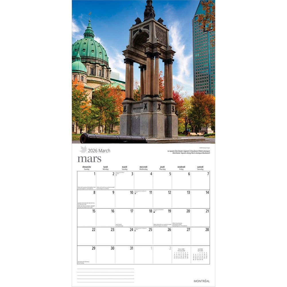 Montreal 2026 Wall Calendar Second Alternate Image