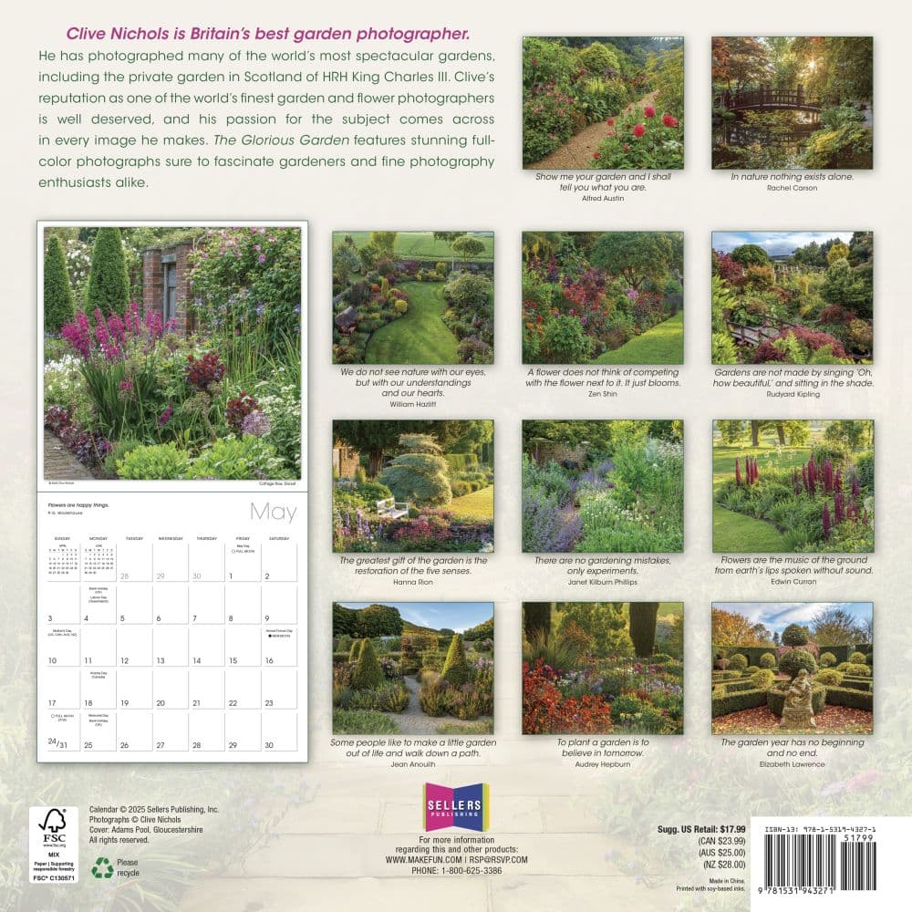 Glorious Garden 2026 Wall Calendar First Alternate Image