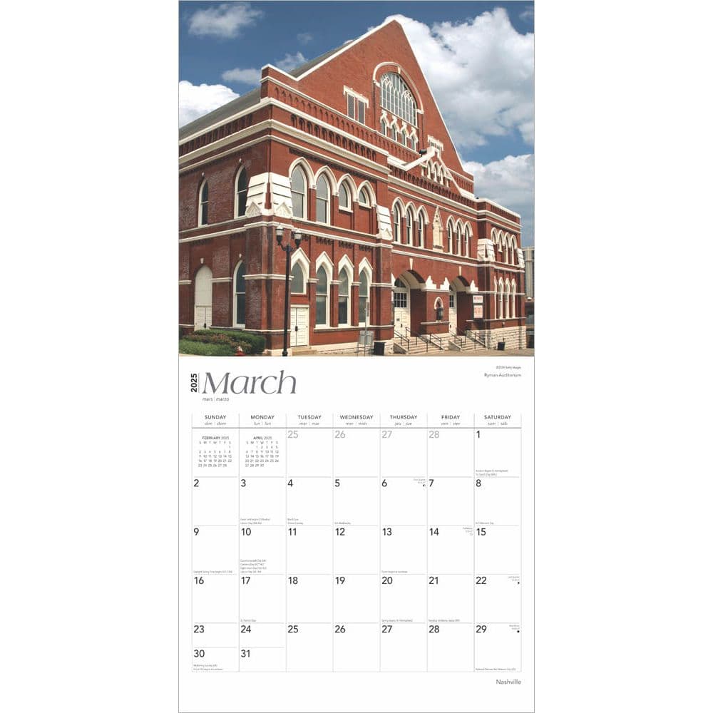 Nashville 2025 Wall Calendar Second Alternate Image width=&quot;1000&quot; height=&quot;1000&quot;