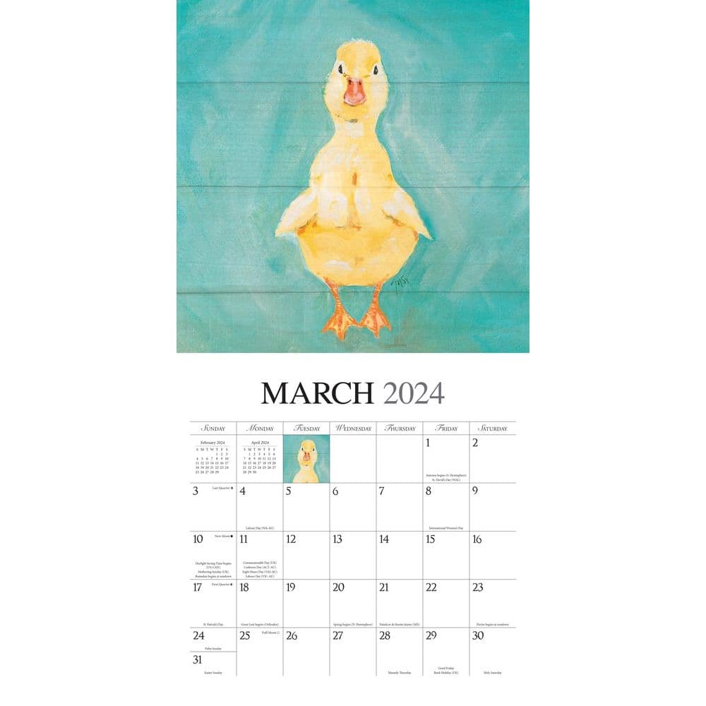 Barnyard Friends 2024 Wall Calendar