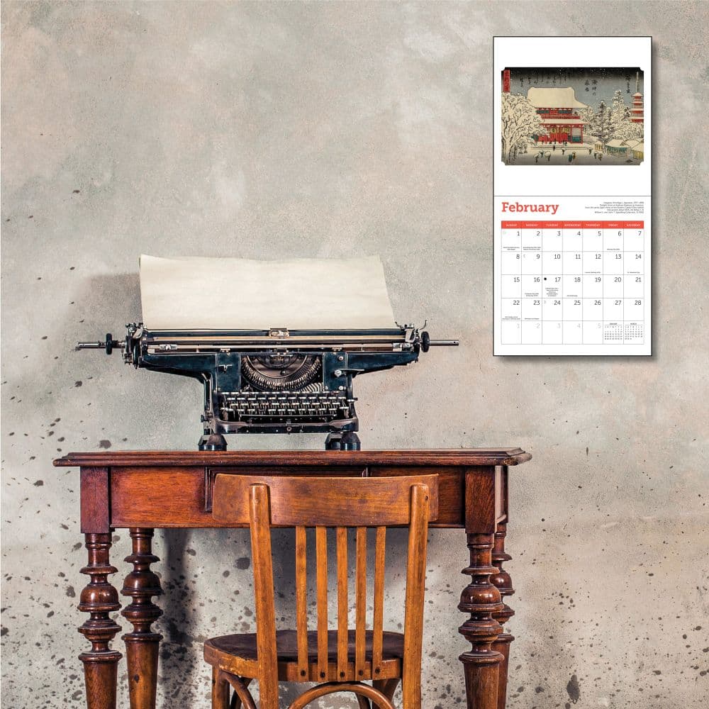 Japanese Woodblocks Museum of Fine Arts 2026 Mini Wall Calendar Fourth Alternate Image