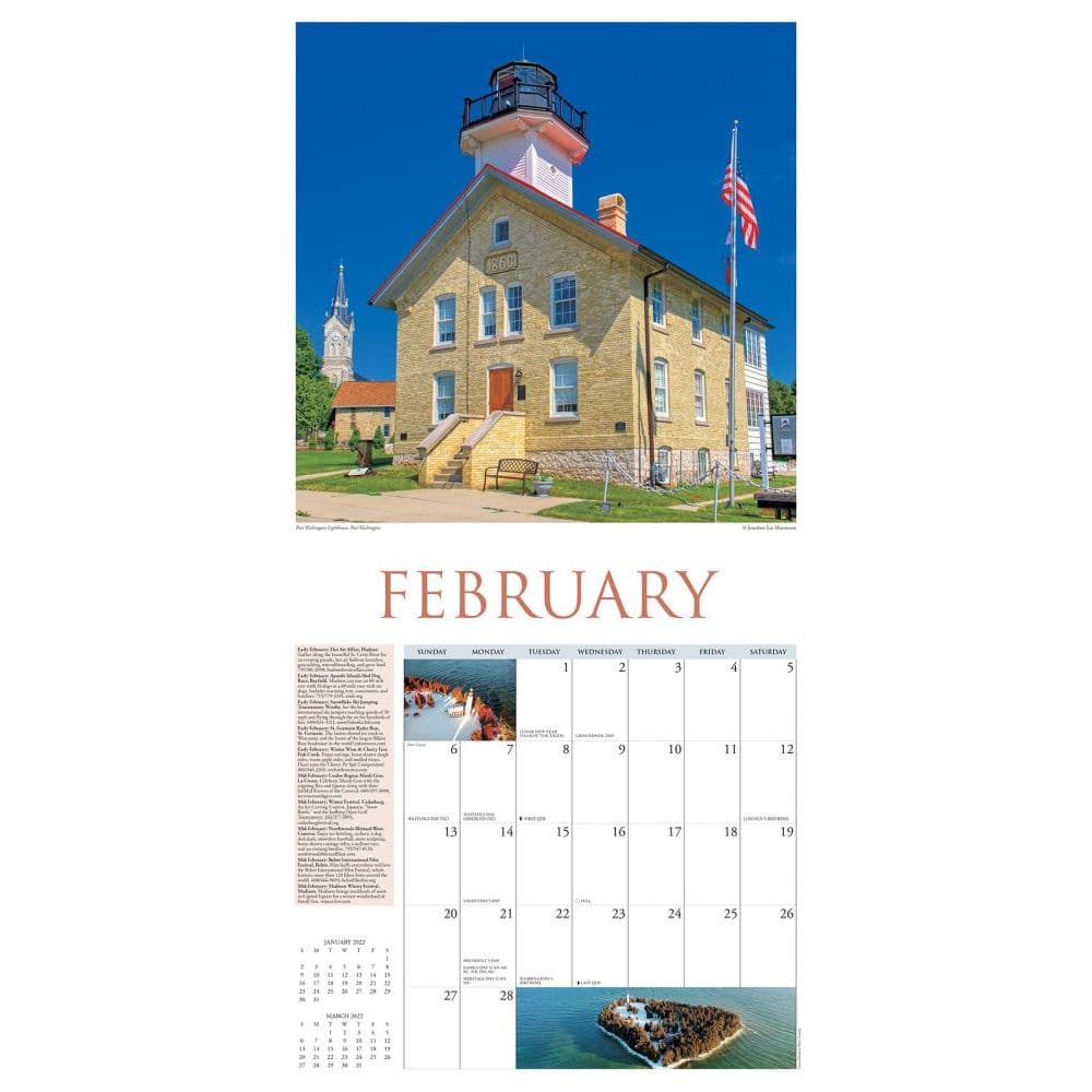 Wisconsin Travel And Events 2022 Wall Calendar - Calendars.com