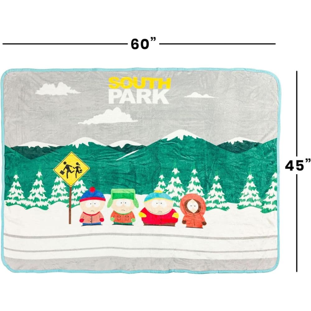 South Park Bus Stop Fleece Throw Third Alternate Image