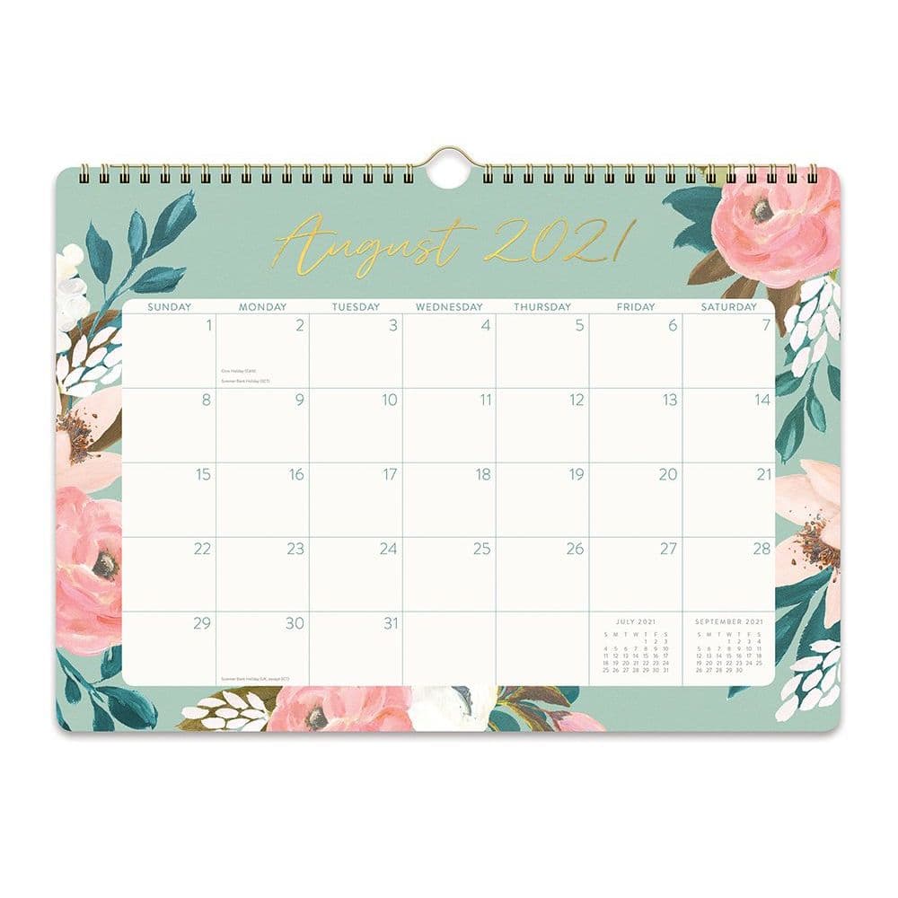 Bella Flora Spiral Deluxe 2022 Wall Calendar