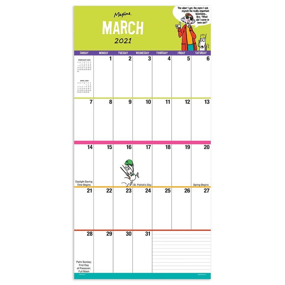 maxine big print large grid wall calendar calendarscom