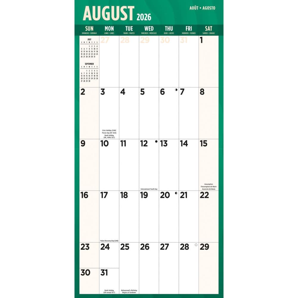 Large Print 2026 Wall Calendar Fourth Alternate Image