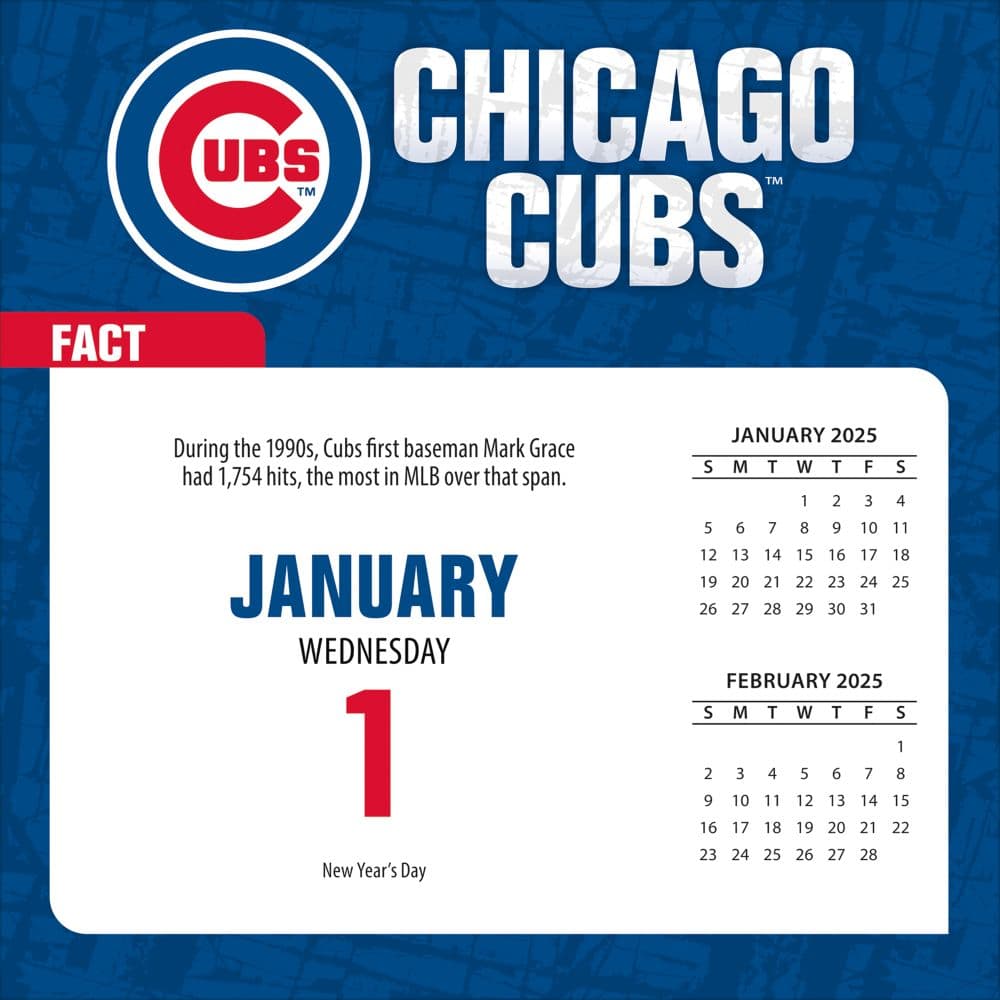 MLB Chicago Cubs 2025 Desk Calendar First Alternate Image