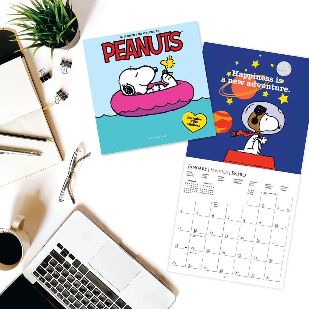 Peanuts 2026 Mini Wall Calendar Fourth Alternate Image