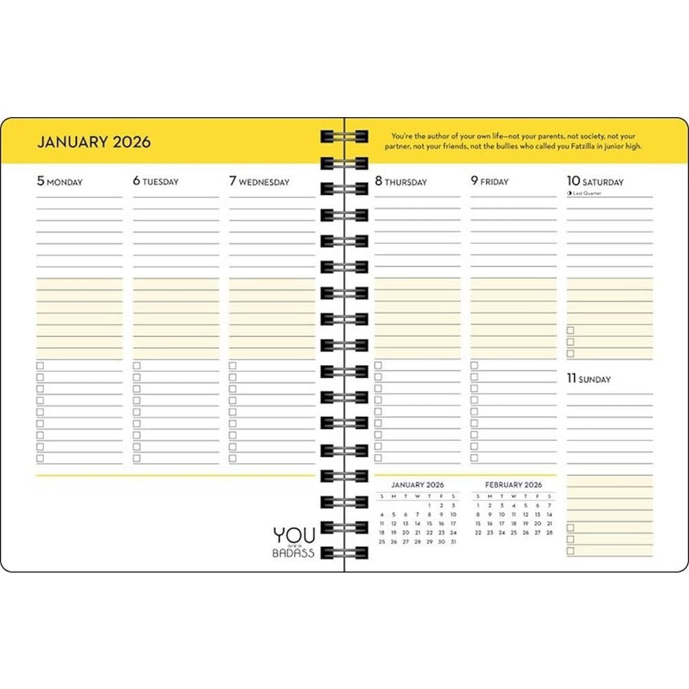 You Are a Badass 2026 Planner Eighth Alternate Image