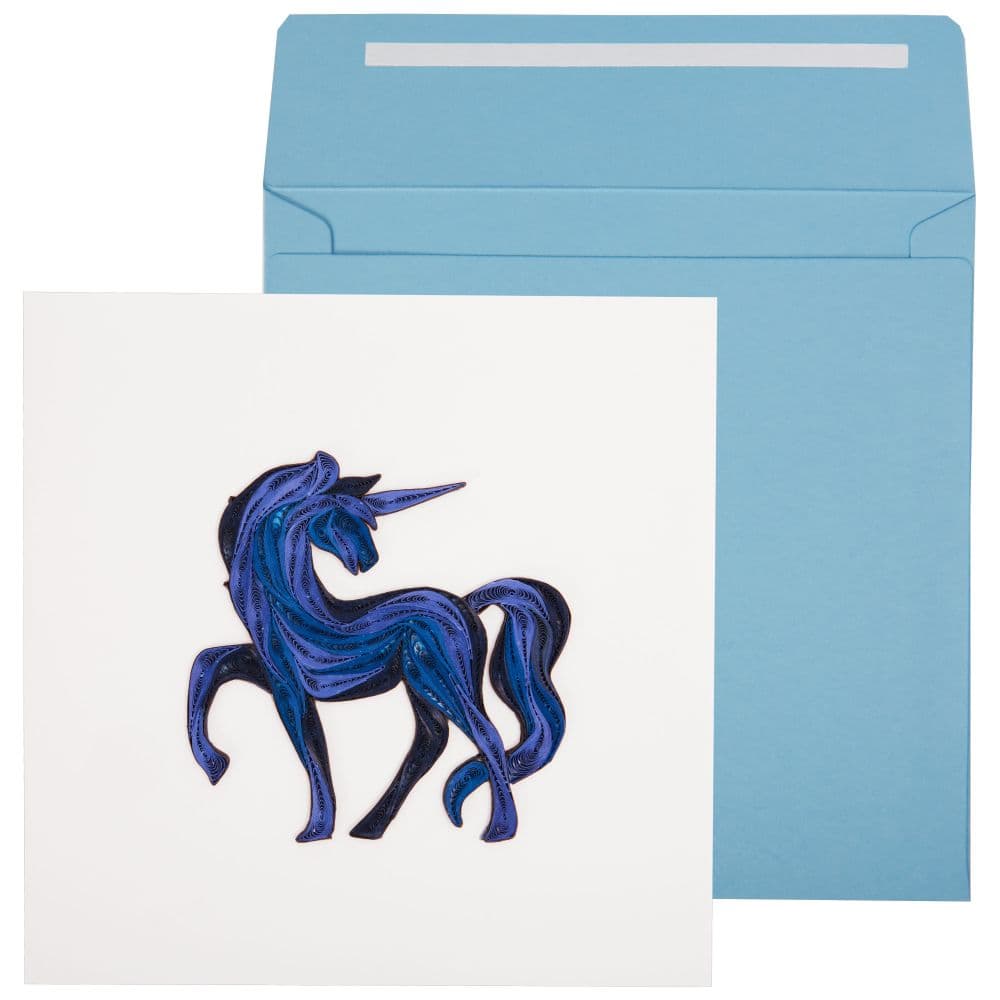 Unicorn Quilling Blank Card Main Product Image width="1000" height="1000"