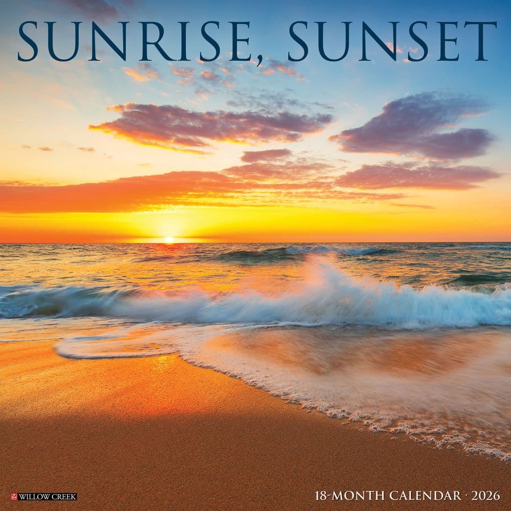 Sunrise Sunset 2026 Wall Calendar   Main Image