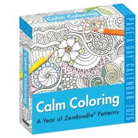 image Calm Coloring 2026 Desk Calendar Main Product Image