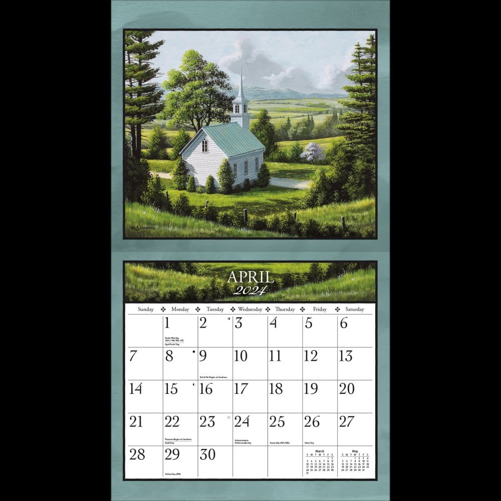 Country Churches 2024 Wall Calendar Alternate Image 2
