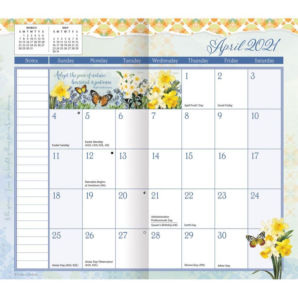 Download Garden Botanicals Two Year Planner by Barbara Anderson - Calendars.com