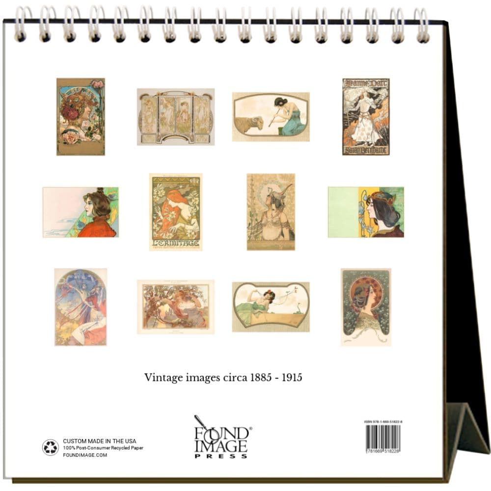 Art Nouveau 2025 Easel Desk Calendar First Alternate Image