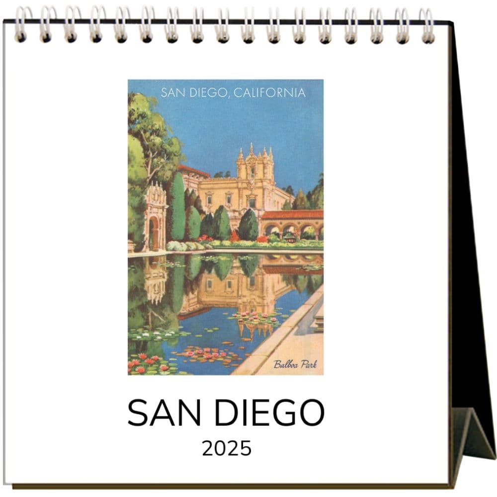 Nostalgic San Diego 2025 Easel Desk Calendar - Calendars.com