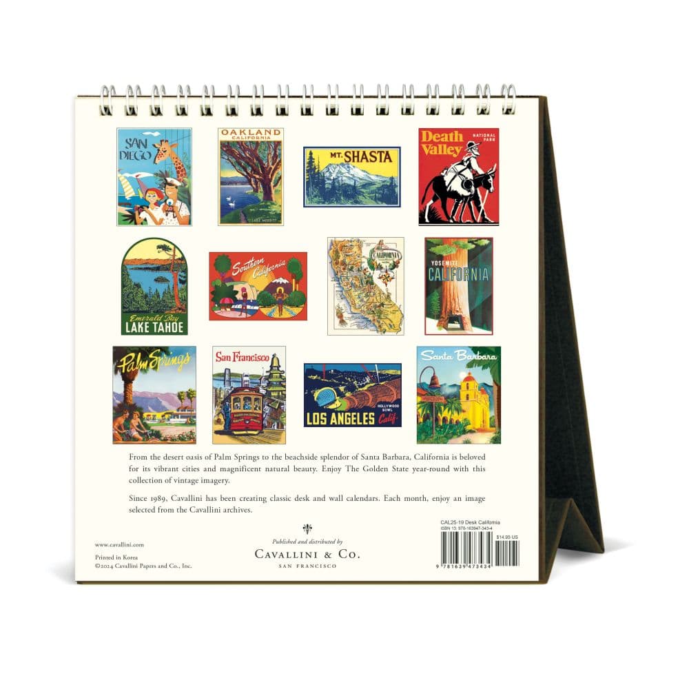 California 2025 Easel Desk Calendar Second Alternate Image width="1000" height="1000"