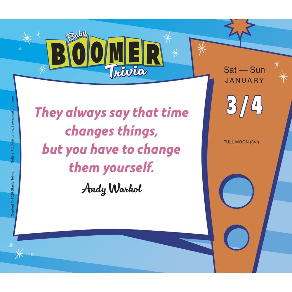 Baby Boomer Trivia 2026 Desk Calendar Second Alternate Image