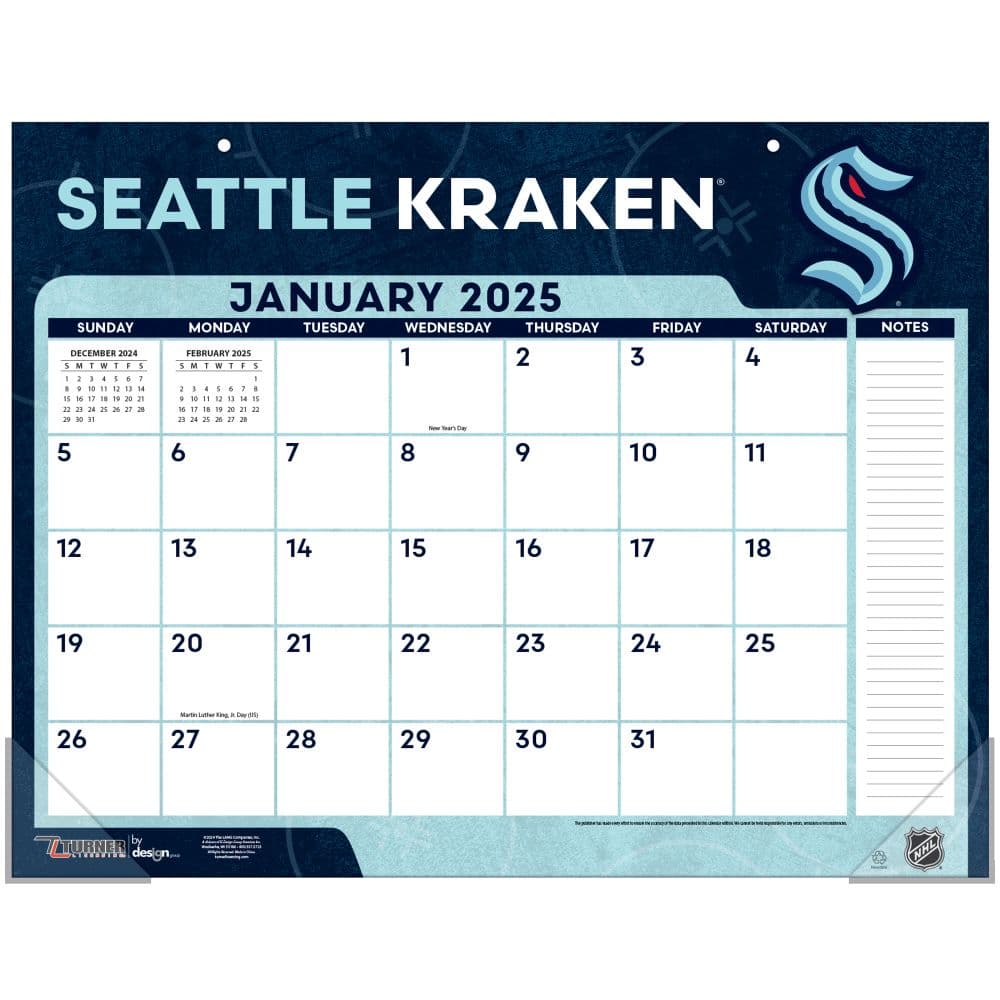 NHL Seattle Kraken 2025 Desk Pad First Alternate Image