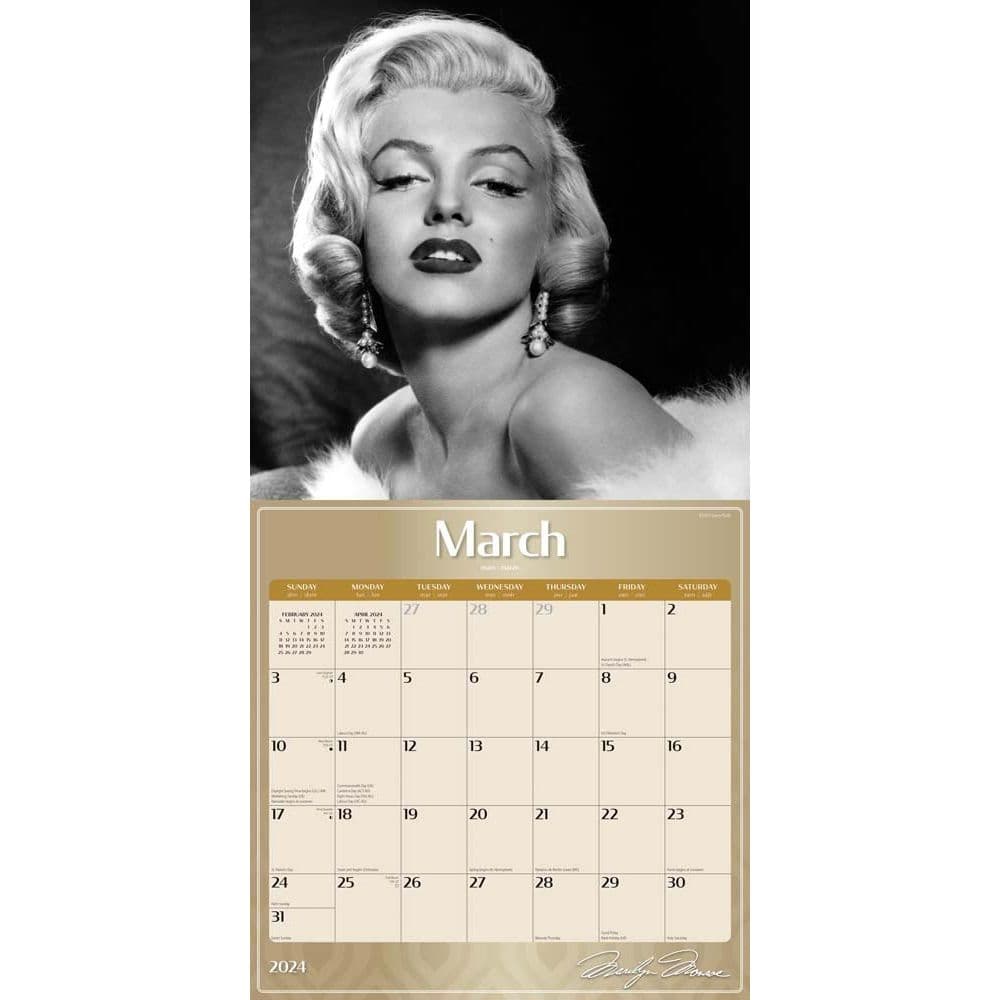 Marilyn Monroe 2024 Wall Calendar Second Alternate Image width=&quot;1000&quot; height=&quot;1000&quot;