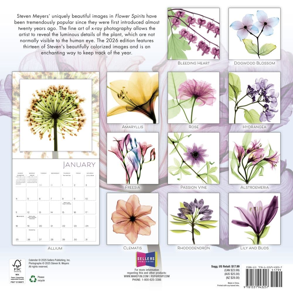 Flower Spirits 2026 Wall Calendar First Alternate Image