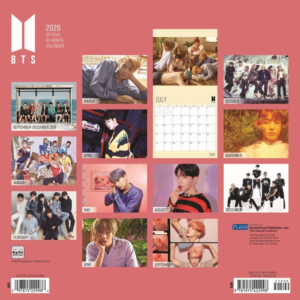 BTS Plato Wall Calendar