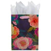 image Navy Flowers Medium Gift Bag